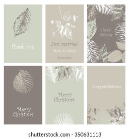 Collection of 6 greeting cards.