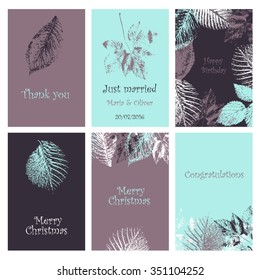 Collection of 6 greeting cards.