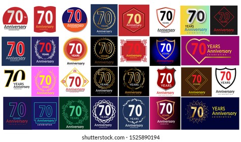 collection of 70 year anniversary designs, for the web, games, creative posters, booklets, leaflets, flyers, magazines, invitation cards - Powered by Shutterstock - Get 15% off with code: PIKWIZARD15