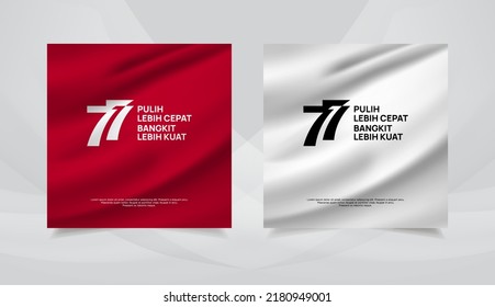 Collection of 77 indonesia flag design background vector.
