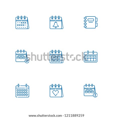 collection 9 agenda outline icons include stock vector royalty free agenda outline