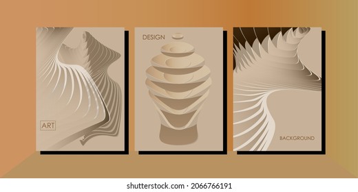 colección de fondo de arte abstracto para el diseño, impresión de decoración de pared. ilustración vectorial