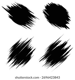 Collection Of Abstract Artistic Brush Elements