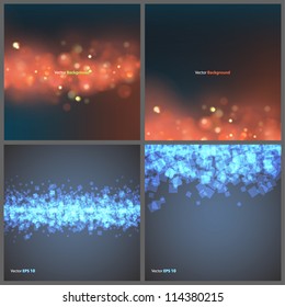 Collection of abstract background brightness. Vector design.