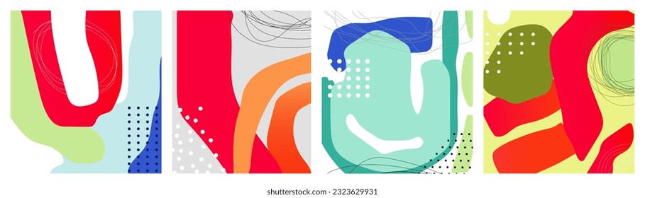 Colección de diseños abstractos de fondo, venta de verano, contenido promocional de medios sociales. Fondo colorido.
К о л л е ц htono  htíntimo BurnBurnBurn.