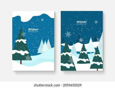 Colección de diseños abstractos de fondo, venta de invierno, contenido promocional de medios sociales. Ilustración del vector