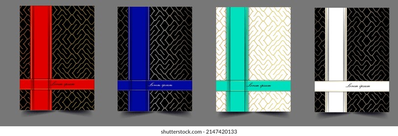 colección de plantillas de fondo abstractas con patrones mínimos, ideal para diseños de portada