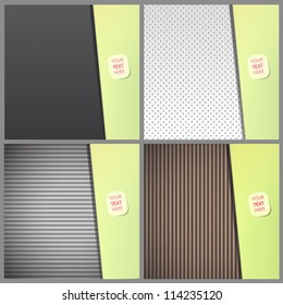 Collection of abstract background textured. Vector design.