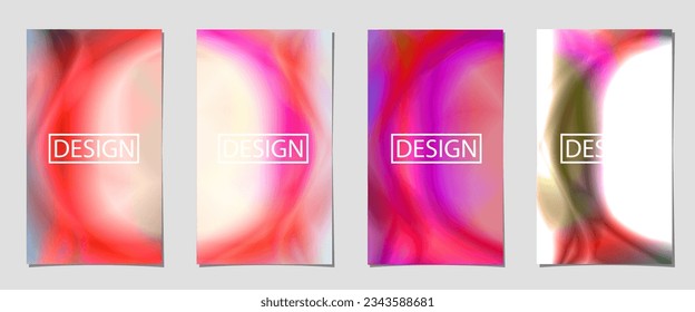 collection of abstract background with typhoon shapes colorfull gradient. colorful background for poster flyer banner backdrop. vertical banner template
