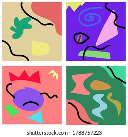 Collection of abstract background vector.