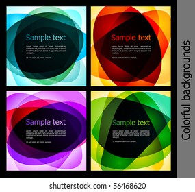 Collection of abstract background. Vector illustration