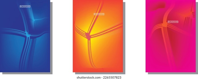 colección de fondos abstractos con hermosos colores de gradación, fondo colorido para el fondo del cartel del volante de afiches.banner vertical.cool fondo de ilustración vectorial.