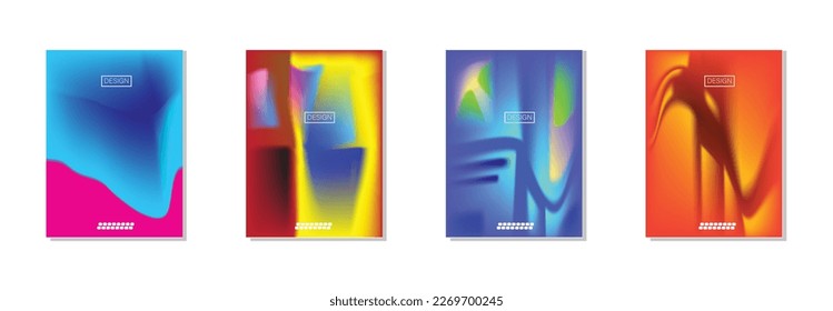 collection of abstract backgrounds with beautiful gradation colors, colorful backgrounds for poster flyer banner backdrop.vertical banner.cool fluid background vector illustration.