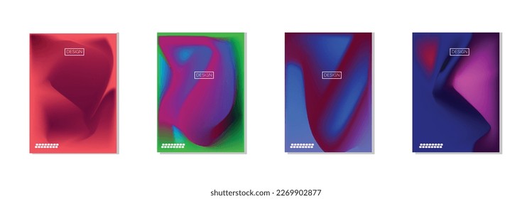 collection of abstract backgrounds with beautiful gradation colors, colorful backgrounds for poster flyer banner backdrop.vertical banner.cool fluid background vector illustration.