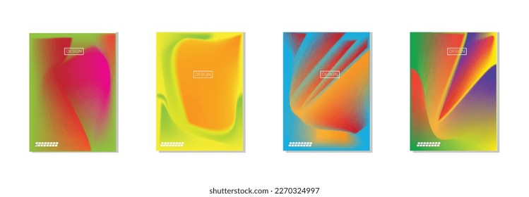 collection of abstract backgrounds with beautiful gradation colors, colorful backgrounds for poster flyer banner backdrop.vertical banner.cool fluid background vector illustration.