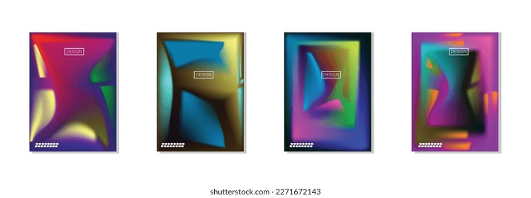 collection of abstract backgrounds with beautiful gradation colors, colorful backgrounds for poster flyer banner backdrop.vertical banner.cool fluid background vector illustration.