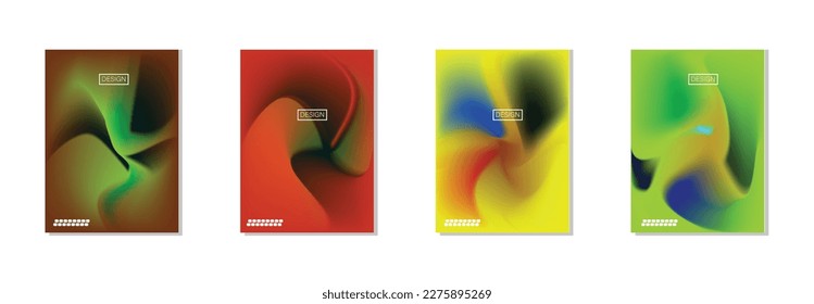 collection of abstract backgrounds with beautiful gradation colors, colorful backgrounds for poster flyer banner backdrop.vertical banner.cool fluid background vector illustration.