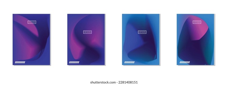 collection of abstract backgrounds with beautiful gradation colors, colorful backgrounds for poster flyer banner backdrop.vertical banner.cool fluid background vector illustration.