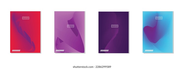 collection of abstract backgrounds with beautiful gradation colors, colorful backgrounds for poster flyer banner backdrop.vertical banner.cool fluid background vector illustration.