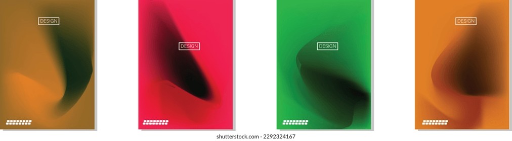 Kollektion abstrakter Hintergründe mit schönen Gradationsfarben, bunten Hintergründen für Poster-Flyer-Hintergrund.Vertikaler Banner.cooler fließender Hintergrund Vektorgrafik.