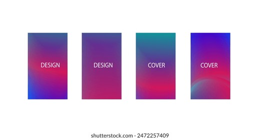colección de fondos abstractos con hermosos colores de gradación, fondos coloridos para el fondo del póster Anuncio folleto de Vertical Anuncio fresco Ilustración vectorial de fondo fluido