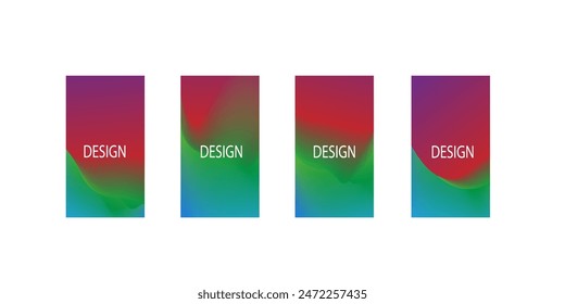 collection of abstract backgrounds with beautiful gradation colors, colorful backgrounds for poster banner background brochure vertical banner cool fluid background vector illustration