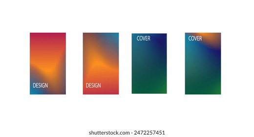 colección de fondos abstractos con hermosos colores de gradación, fondos coloridos para el fondo del póster Anuncio folleto de Vertical Anuncio fresco Ilustración vectorial de fondo fluido