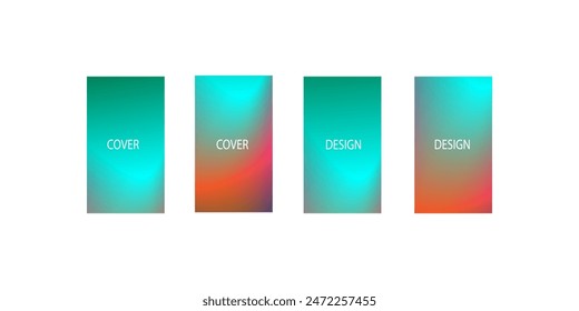 Kollektion von abstrakten Hintergründen mit wunderschönen Abstufungsfarben, bunten Hintergründen für Poster Banner Hintergrund Broschüre vertikaler Banner Cool Fluid Hintergrund Vektorillustration