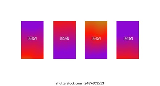 colección de fondos abstractos con hermosos colores de gradación, fondos coloridos para el fondo del póster Anuncio folleto de Vertical Anuncio fresco Ilustración vectorial de fondo fluido