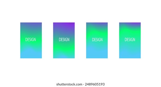 colección de fondos abstractos con hermosos colores degradados, fondos coloridos para carteles, Anuncios, fondos de folletos, Anuncios de Vertical, Ilustraciones vectoriales, fondos fluidos frescos