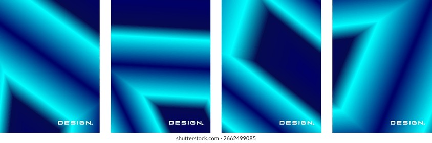 Coleção de fundos abstratos com belas cores de gradiente, fundos coloridos para cartazes, folhetos, banners, cenários, banners verticais, ilustração vetorial de fundo fluido fresco.