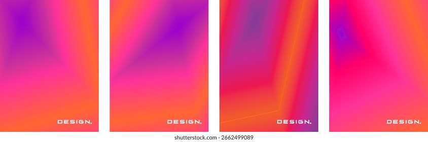 Collection of abstract backgrounds with beautiful gradient colors, colorful backgrounds for posters, flyers, banners, backdrops, vertical banners, cool fluid background vector illustration.