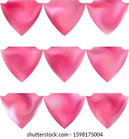 Collection of abstract backgrounds in the form of a shield. Trendy soft color logo. Creative style of 80th. Pink smooth elegant colored, and easy editable modern gradient templates.