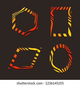 Collection of abstract badge vectors