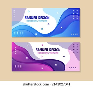 Sammlung abstrakter Bannerhintergrunddesigns in weiß, blau und violett Farbverlauf-Farben mit Kopienraum. Punkt-, Kreis- und Kreuz-x-Elemente. 
