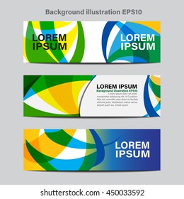 Collection Abstract banner design background .Vector Illustration.