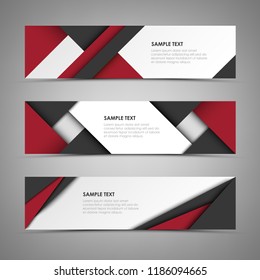 Collection abstract banners with different design patterns