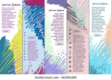 Collection abstract banners with place for your text. Individual corporate identity. Vector illustration