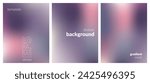 Collection abstract blurred background. Gradient mesh. Dark color mix. Matte effect pink lilac grey blend. Modern design template for web covers, ad banners, posters, brochures, flyers. Vector EPS