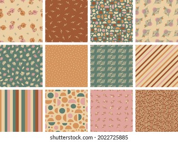 A collection of abstract Boho style Patterns