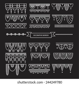 Collection of abstract borders for design magazine pages, catalogs, brochures and other printed materials.