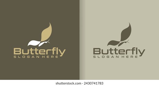 collection of abstract butterfly logo design templates