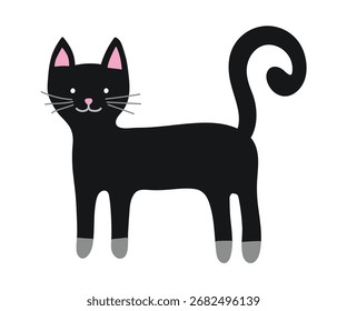 Coleção de ícones de um gato abstrato. Ilustração vetorial