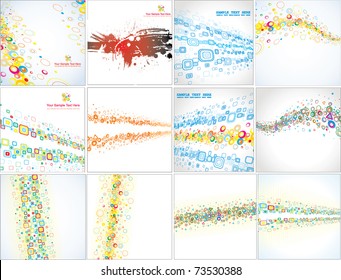 Collection abstract color backgrounds
