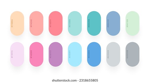 collection of abstract color palette banner for modern design vector