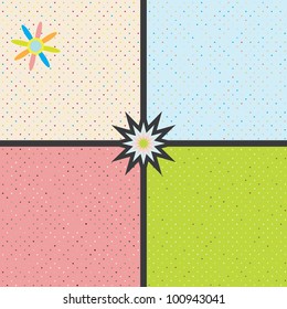 Collection abstract colorful geometric background. Seamless pattern.