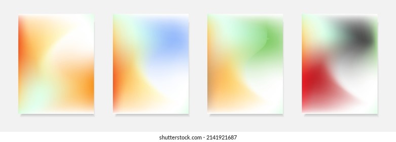 colección de fondos abstractos de cobertura vectorial de gradiente colorido. para los fondos de folletos comerciales, tarjetas, fondos de pantalla, carteles y diseños gráficos.