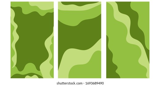 Collection of abstract creative background vectors with copy space for text with a variety of fresh colors. design templates for Portrait social media. 