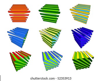collection of abstract cubes  (also available as bitmap)