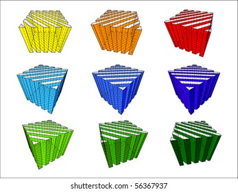 collection of abstract cubes (also a available as bitmap)